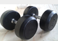 Environmental Rubber Coated Dumbbells / Durable Gym Fitness Accessories supplier
