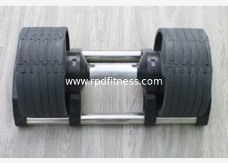 China Rubber Coated 32KG Barbell Adjustable Gym Fitness Dumbbell supplier