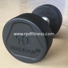 China Black Hexagon 10kg 15kg Gym Fitness Dumbbell 30 X 141mm supplier