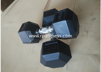 China 5-50 LBS Hex Rubber Coated Dumbbells For Home Use supplier